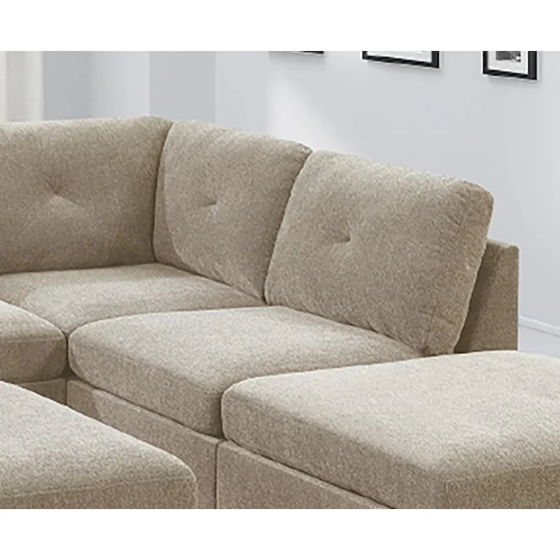 Camel Chenille Sectional Modular