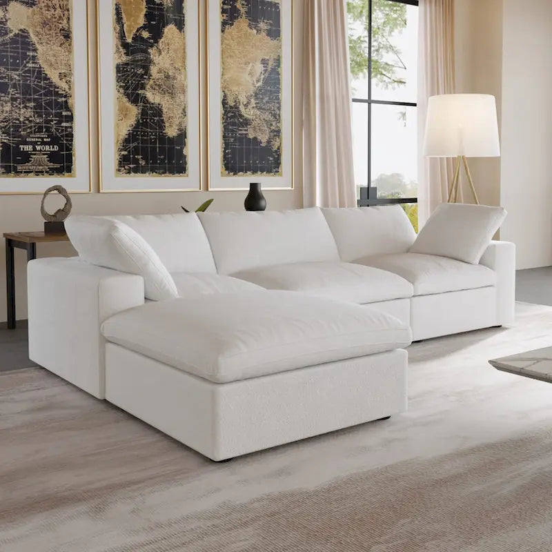 L Shape Modern Modular Convertible Sectional Sofa Couch