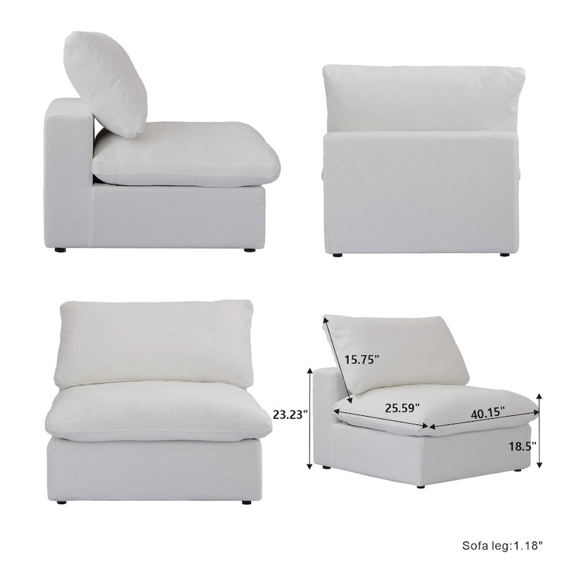L Shape Modern Modular Convertible Sectional Sofa Couch