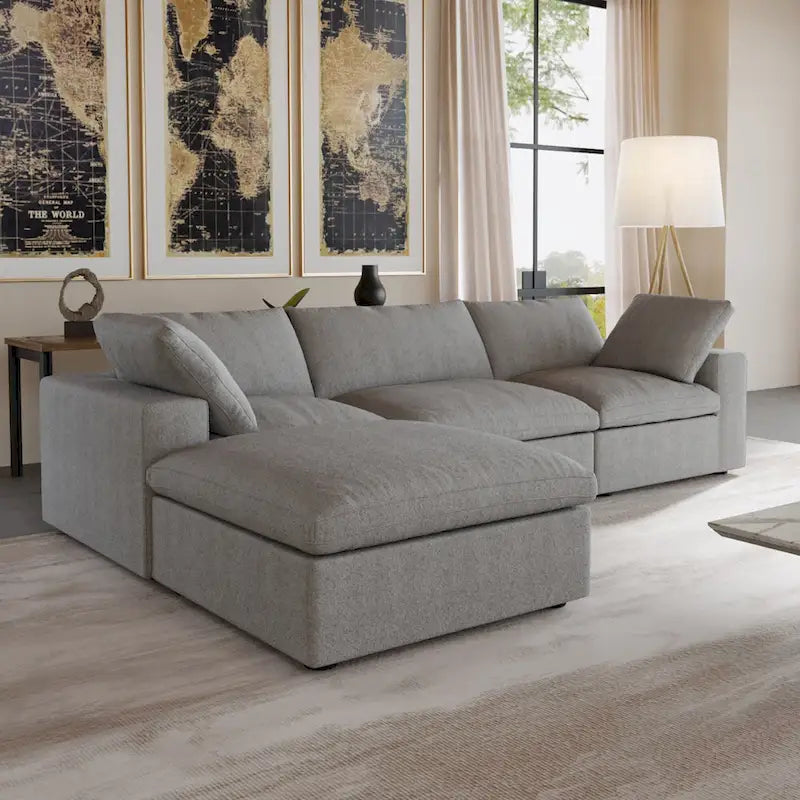 L Shape Modern Modular Convertible Sectional Sofa Couch