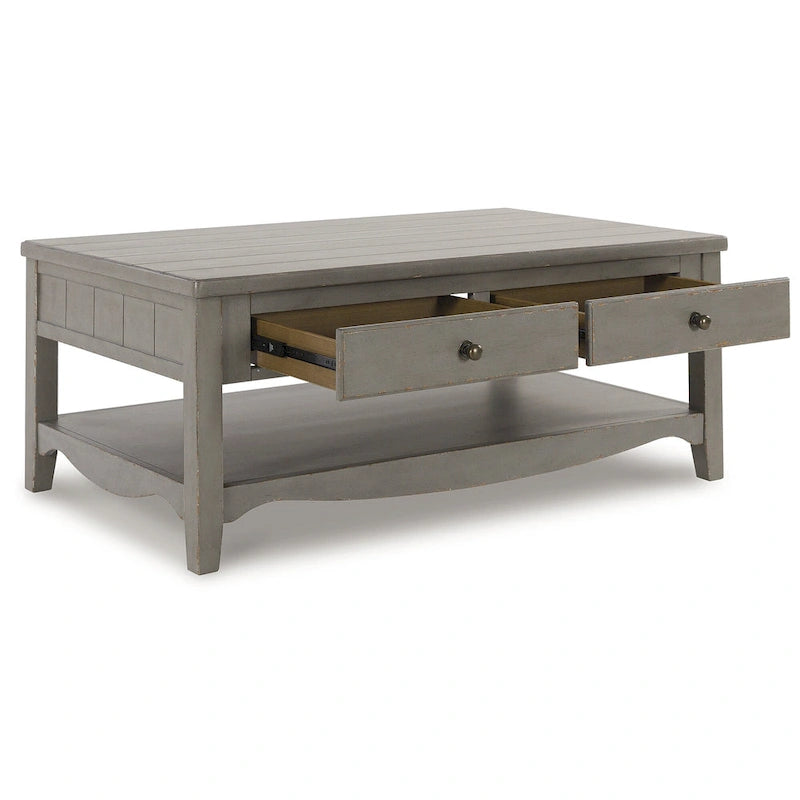 Signature Design by Ashley Charina Antique Gray Rectangular Coffee Table - 50W x 30D x 20H