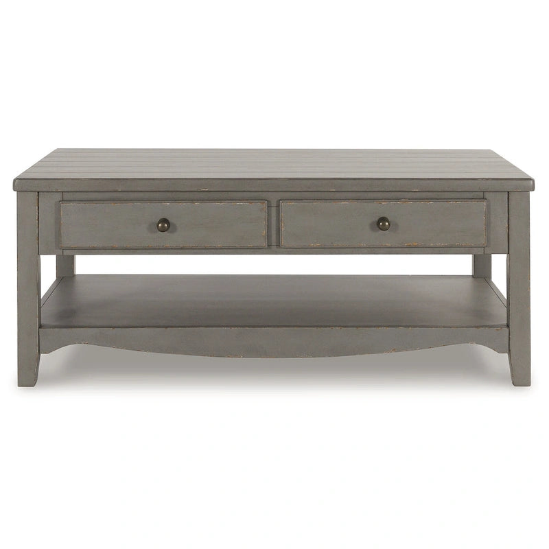 Signature Design by Ashley Charina Antique Gray Rectangular Coffee Table - 50W x 30D x 20H