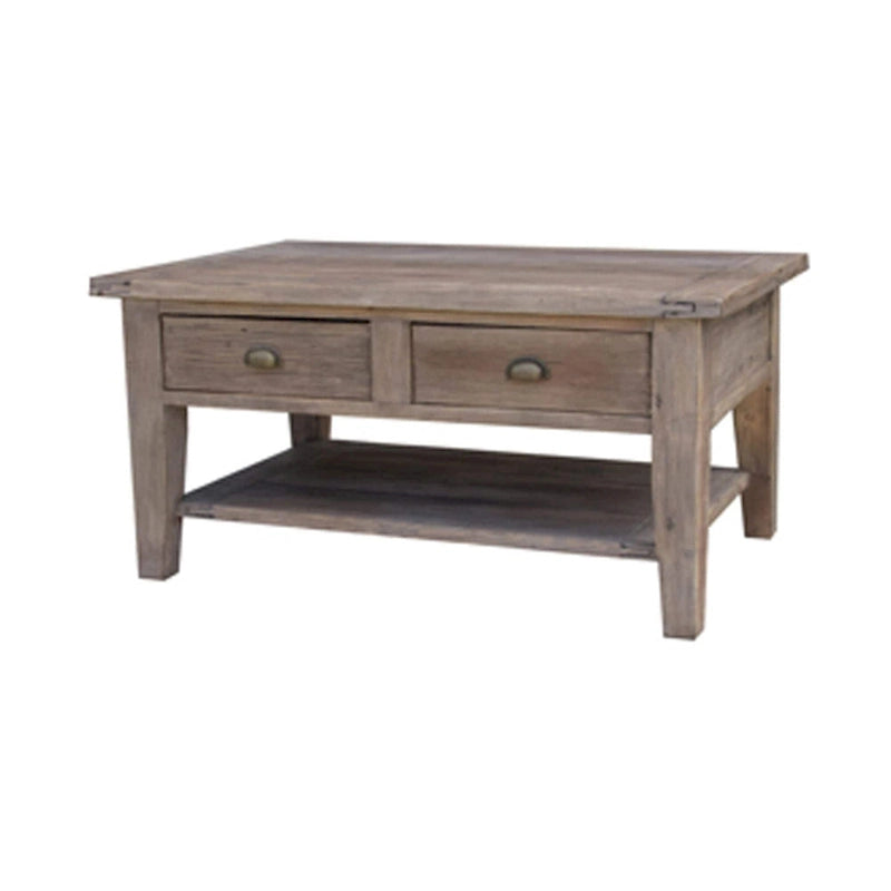 40 Wide Small Coffee Table, Light Brown