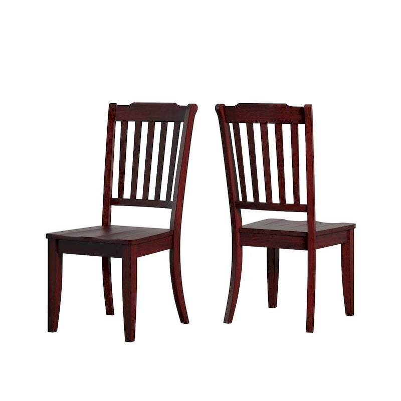 Eleanor Black Farmhouse Trestle Base Slat Back 6-piece Dining Set by iNSPIRE Q Classic
