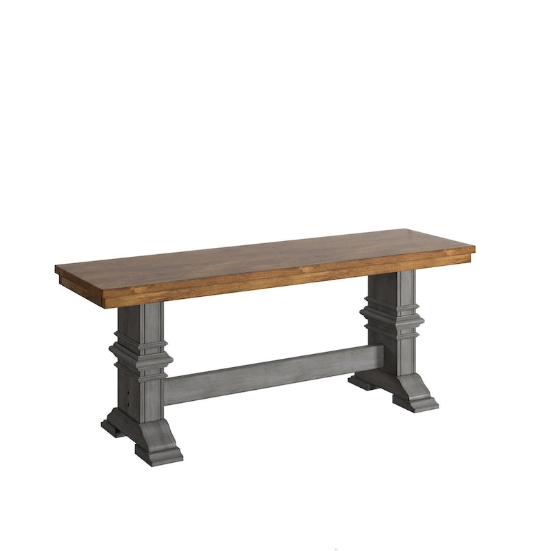Eleanor Black Farmhouse Trestle Base Slat Back 6-piece Dining Set by iNSPIRE Q Classic