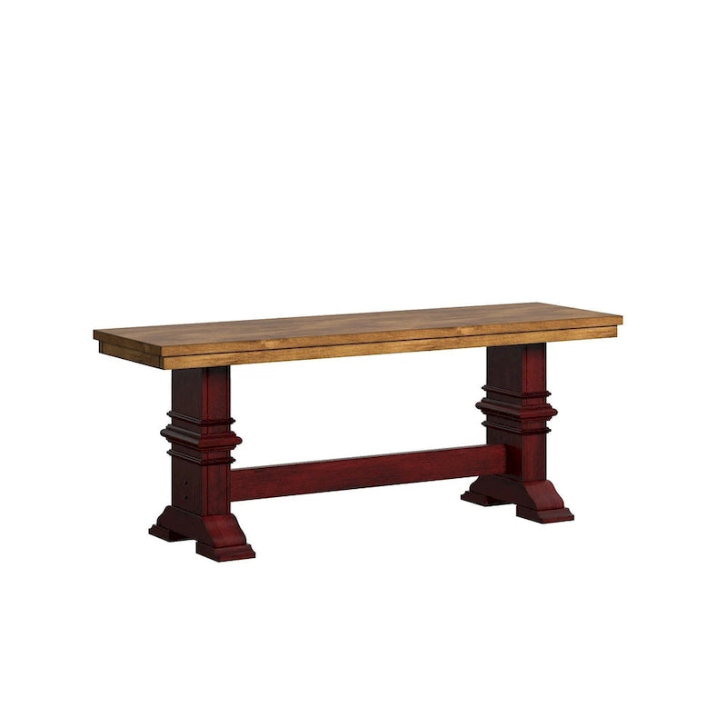 Eleanor Black Farmhouse Trestle Base Slat Back 6-piece Dining Set by iNSPIRE Q Classic