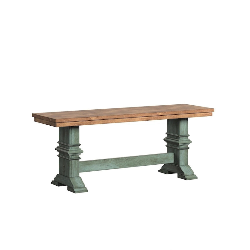 Eleanor Black Farmhouse Trestle Base Slat Back 6-piece Dining Set by iNSPIRE Q Classic