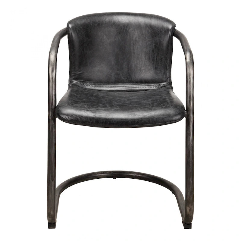 Macari Frita Modern Leather Dining Chairs, Set of 2