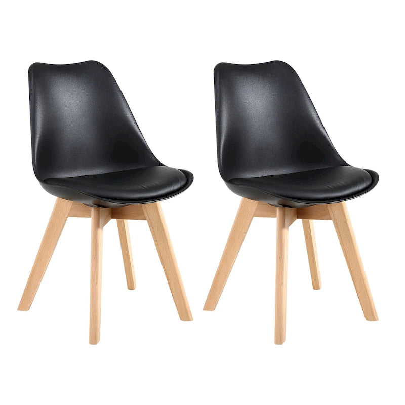 Dining Chairs Wooden Desk Chairs No Wheels Set of 2