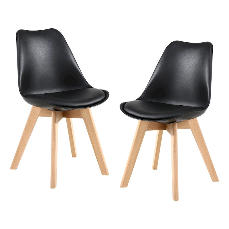 Dining Chairs Wooden Desk Chairs No Wheels Set of 2