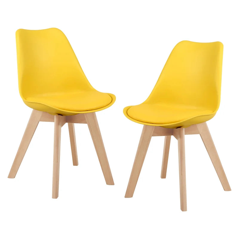 Dining Chairs Wooden Desk Chairs No Wheels Set of 2