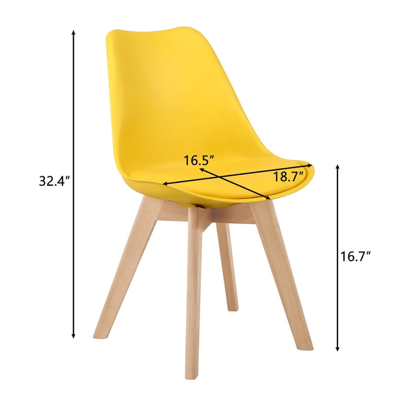 Dining Chairs Wooden Desk Chairs No Wheels Set of 2