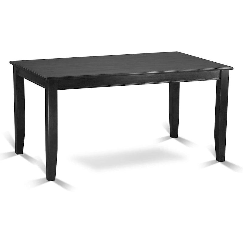 East West Furniture Dining Room Table Set Consist of a Rectangle Kitchen Table and Dining Chairs, Black (Pieces Option)