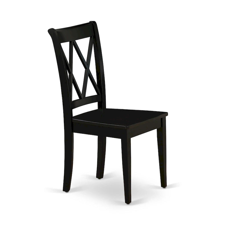 East West Furniture Dining Room Table Set Consist of a Rectangle Kitchen Table and Dining Chairs, Black (Pieces Option)