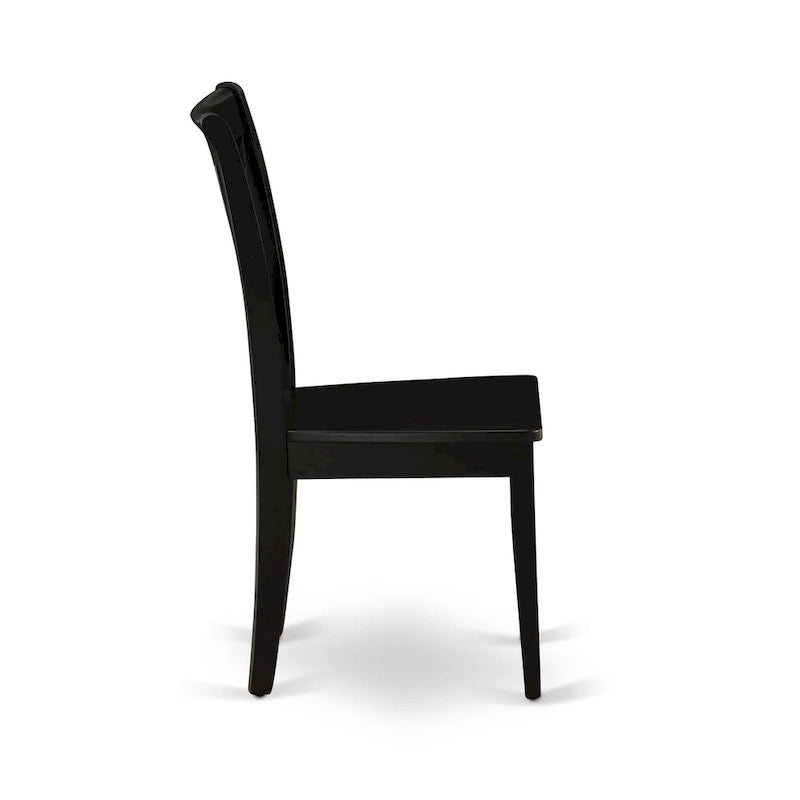 East West Furniture Dining Room Table Set Consist of a Rectangle Kitchen Table and Dining Chairs, Black (Pieces Option)