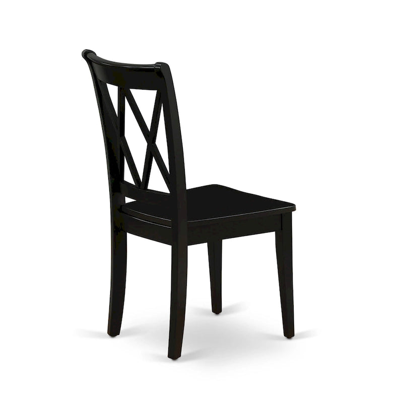 East West Furniture Dining Room Table Set Consist of a Rectangle Kitchen Table and Dining Chairs, Black (Pieces Option)