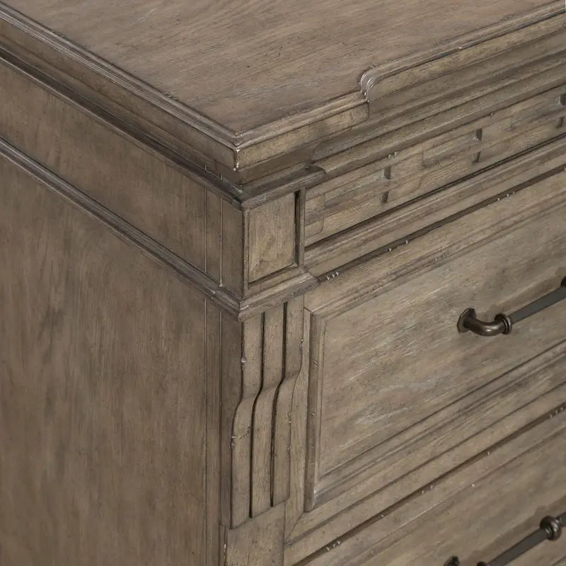 Town & Country Dusty Taupe Bedside Chest with Charging Station