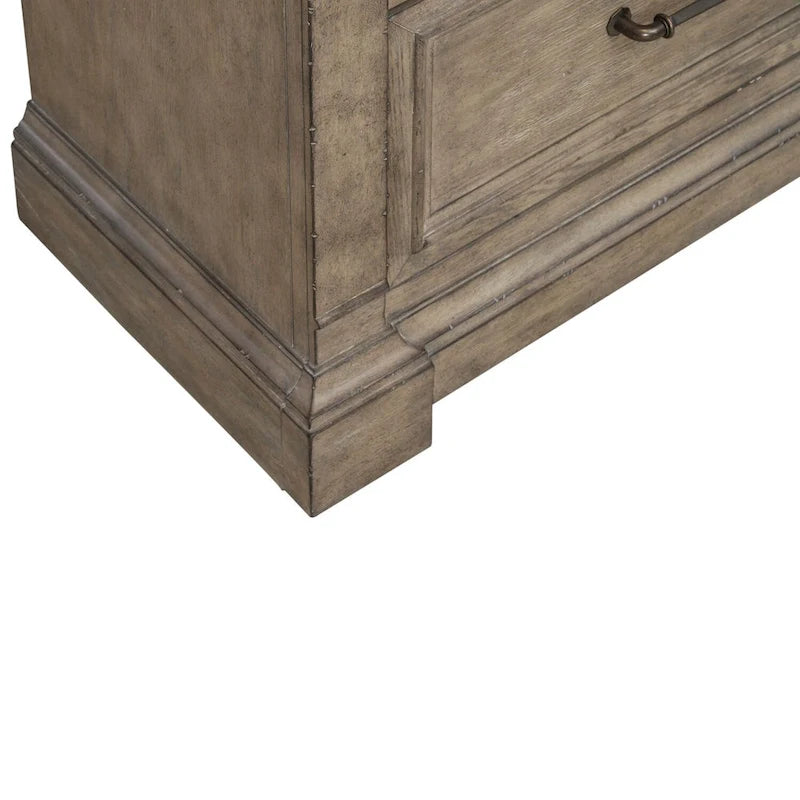 Town & Country Dusty Taupe Bedside Chest with Charging Station