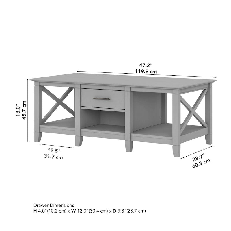 Key West Coffee Table with Storage by Bush Furniture