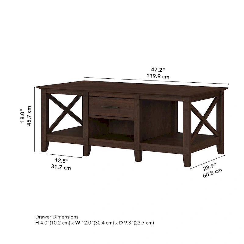 Key West Coffee Table with Storage by Bush Furniture