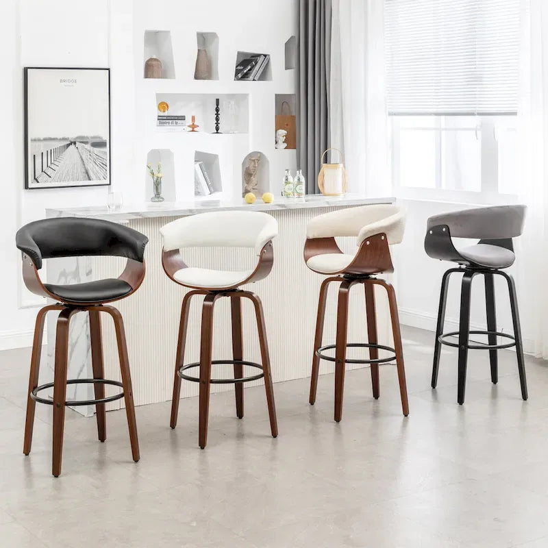 Lalit Padded Modern Bar Stool (Set of 2 Stools)