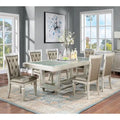 Medlee Glam Grey Wood 7-Piece Dining Table Set by Furniture of America