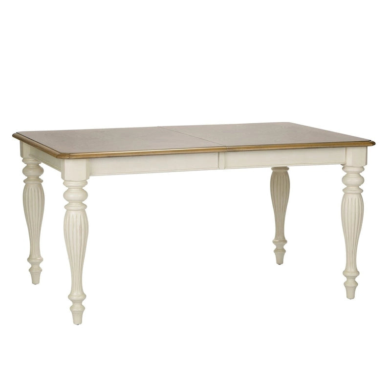 The Gray Barn Cumberland Creek Nutmeg & White Rectangular Leg Table