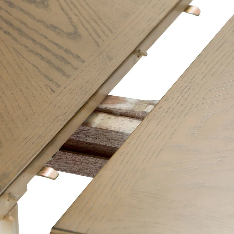 The Gray Barn Cumberland Creek Nutmeg & White Rectangular Leg Table