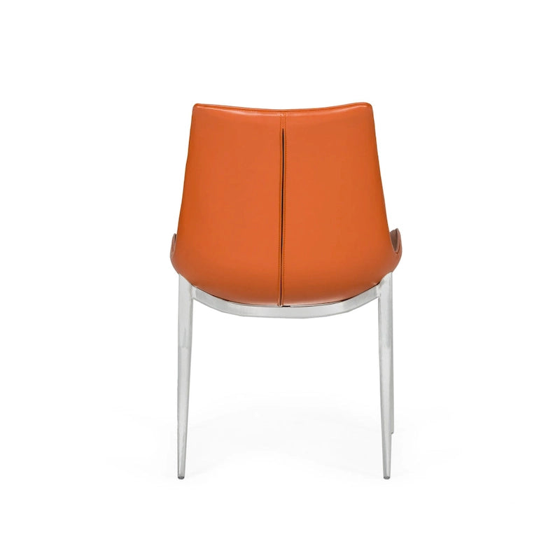 Modrest Holt Modern Cognac Eco-Leather Dining Chair (Set of 2)