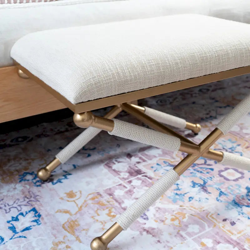 Ella Boho Campaign Accent Stool