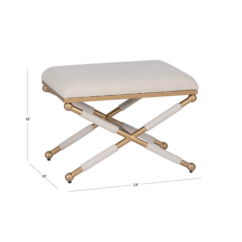 Ella Boho Campaign Accent Stool