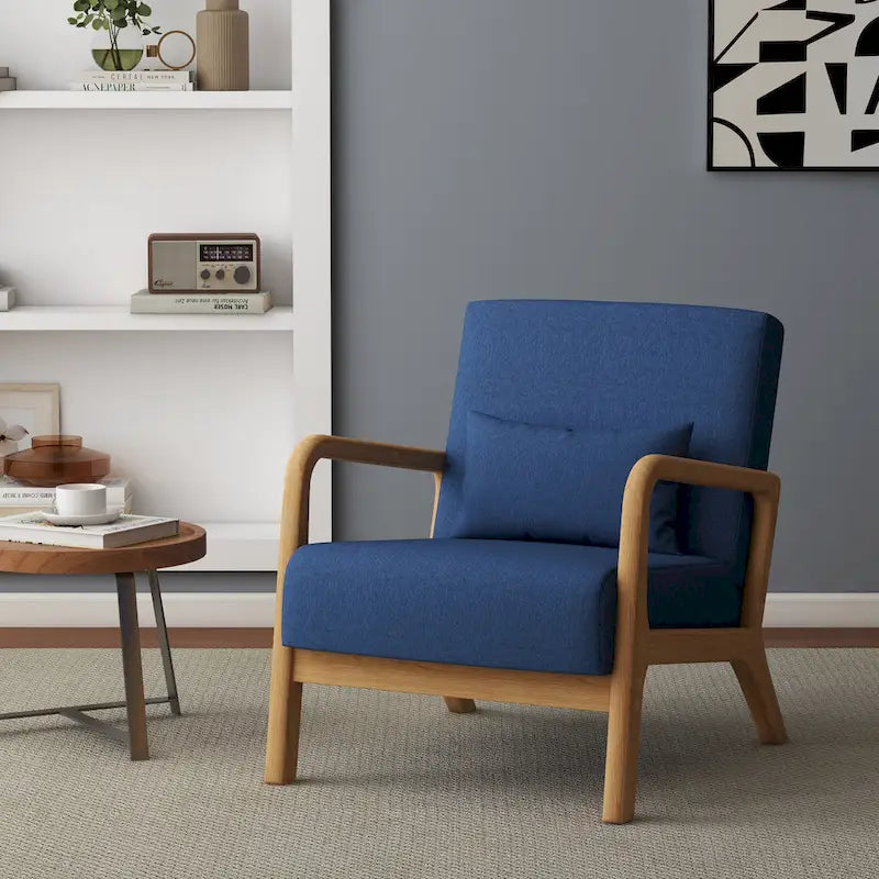 Upholstered Arm Chair with Cution Modern Side Accent Chairs - 25.8W x 28.7H x 32.3D