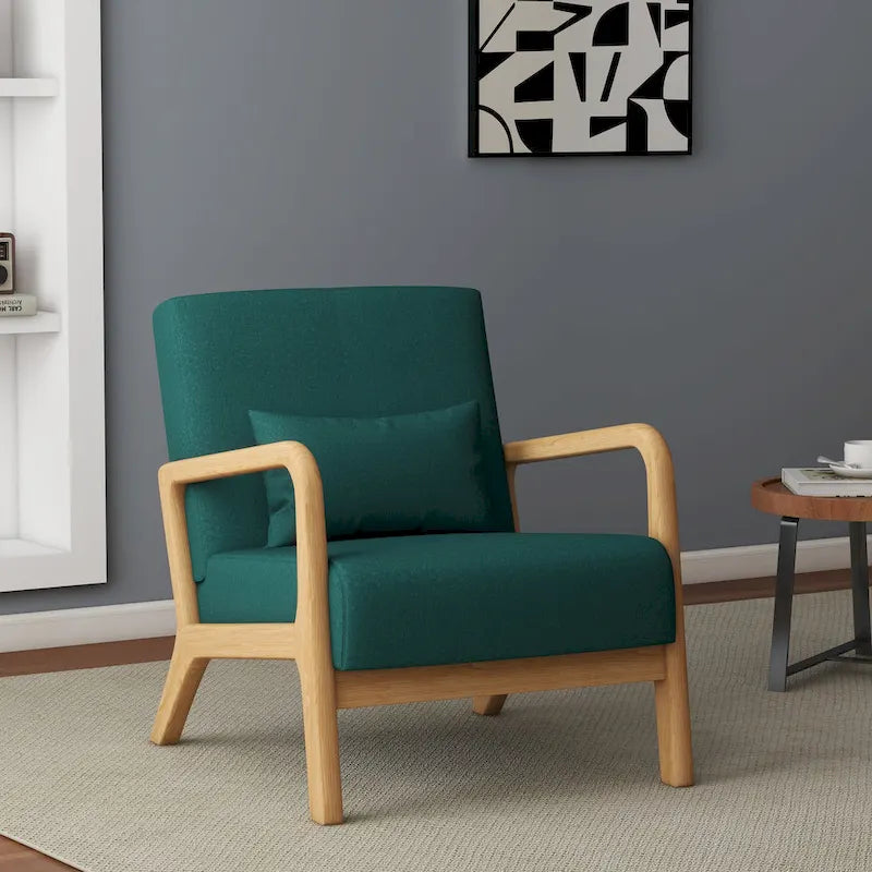 Upholstered Arm Chair with Cution Modern Side Accent Chairs - 25.8W x 28.7H x 32.3D