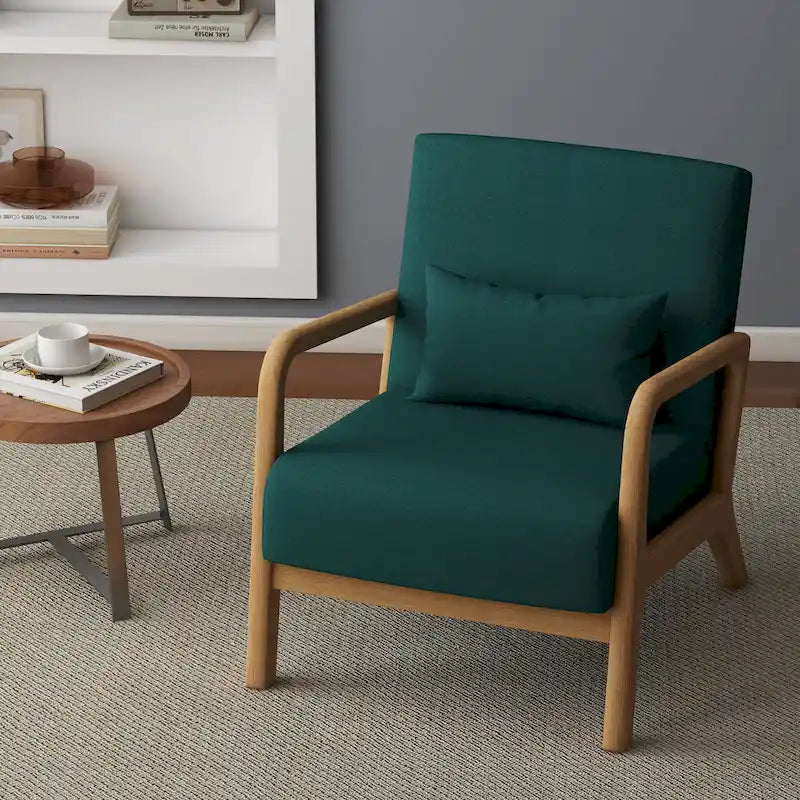 Upholstered Arm Chair with Cution Modern Side Accent Chairs - 25.8W x 28.7H x 32.3D