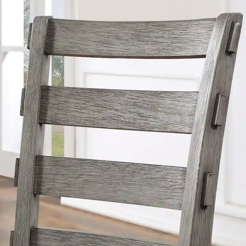 Bura Farmhouse Gray 2-piece Dining Chairs by Furniture of America