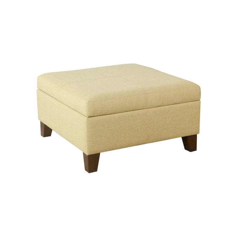 HomePop Luxury 28 Inches Square Storage Ottoman