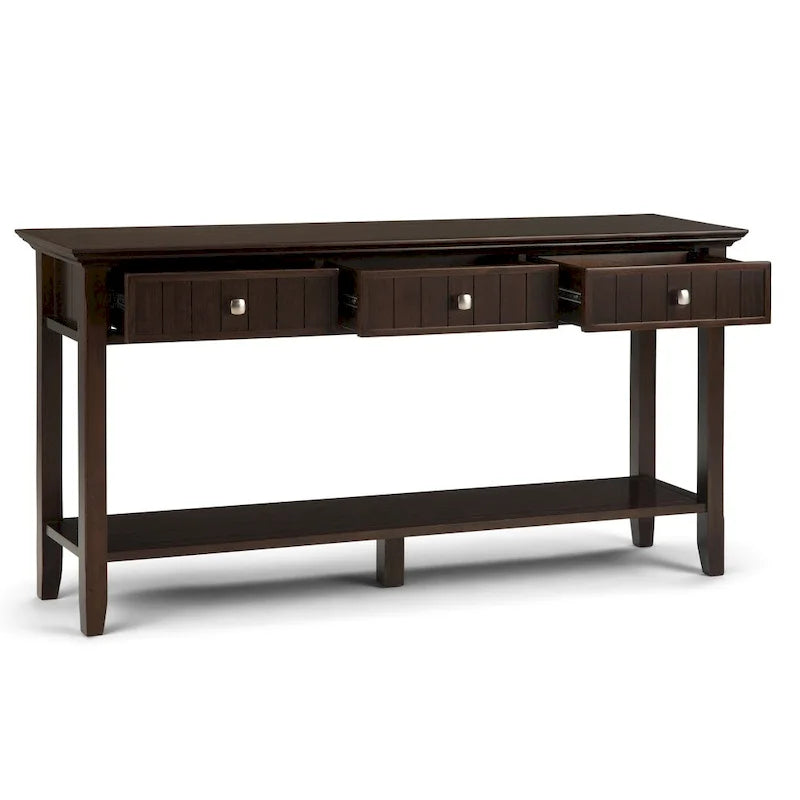 WYNDENHALL Normandy SOLID WOOD 60 inch Wide Transitional Wide Console Sofa Table - 60 x 16 x 30