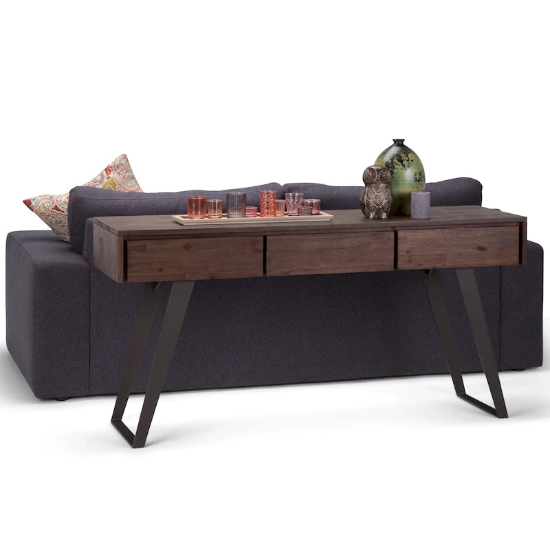 WYNDENHALL Mitchell 60 inch Wide Modern Industrial Console Sofa Table - 60 W x 16 D x 30 H