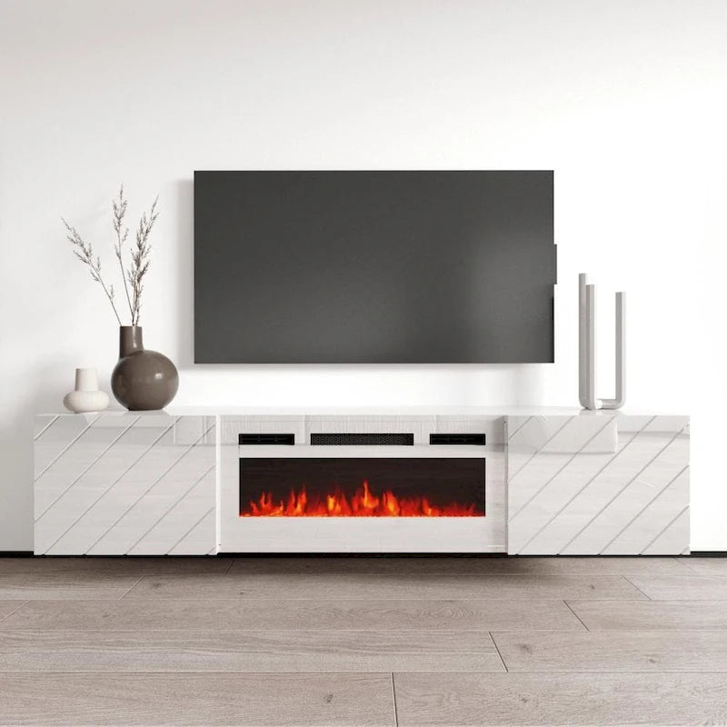 Luxe WH-EF Wall Mounted Electric Fireplace Modern 72 TV Stand