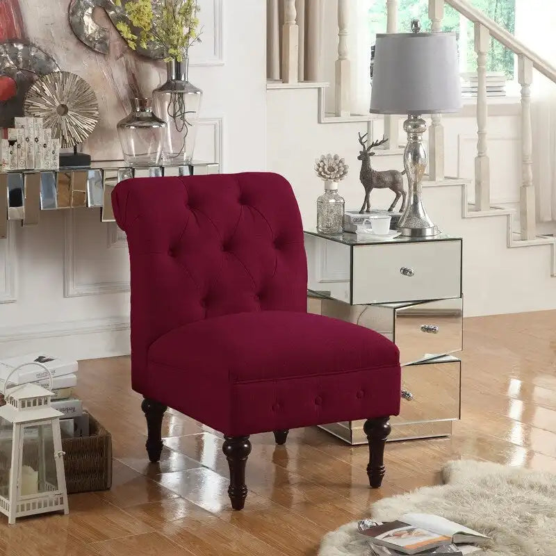 Rosevera LaGuardia Slipper Chair, Chesterfield, Armlesschair