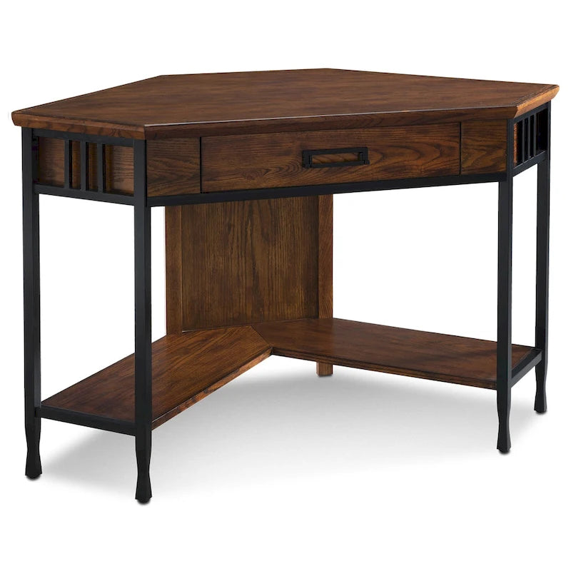 Mission Oak Wood Corner Writing/Computer Desk