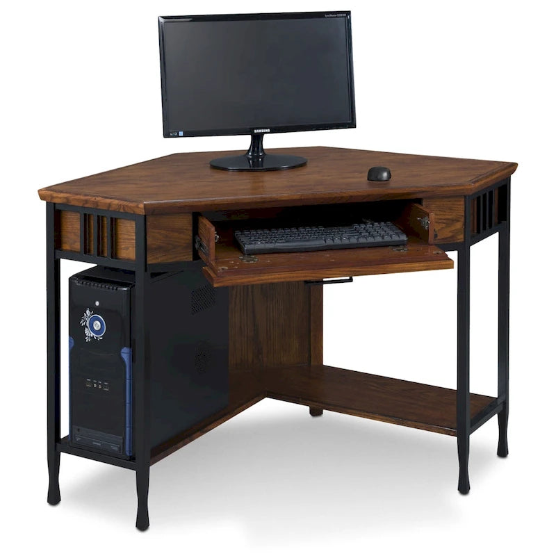 Mission Oak Wood Corner Writing/Computer Desk