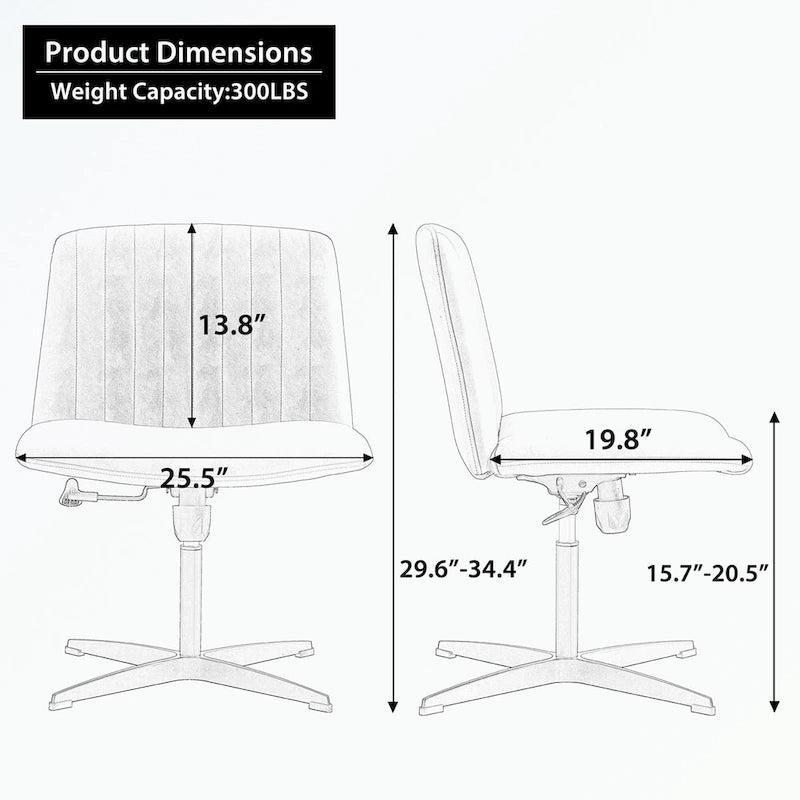 Adjustable 360 Swivel Office Chair With Black Foot
