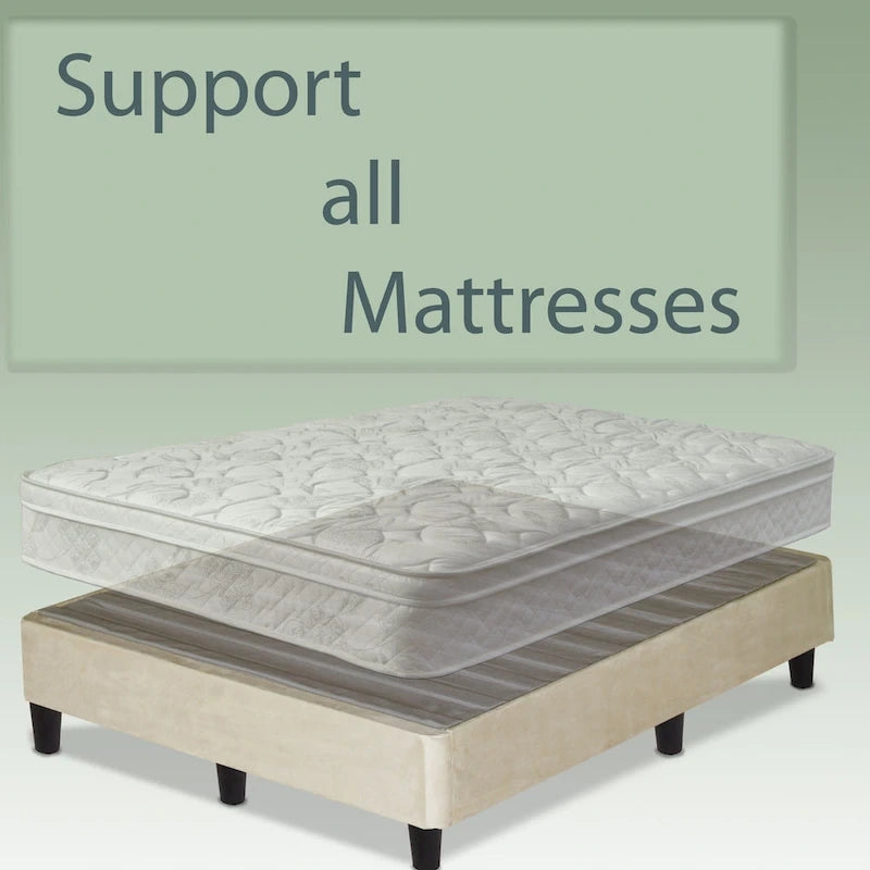 Onetan, 13 Platform Bed for Mattress with Leg, Beige