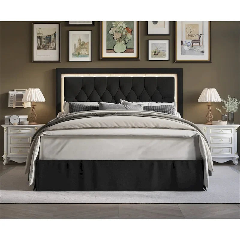 Gianna Tufted Upholstered Platform Bed