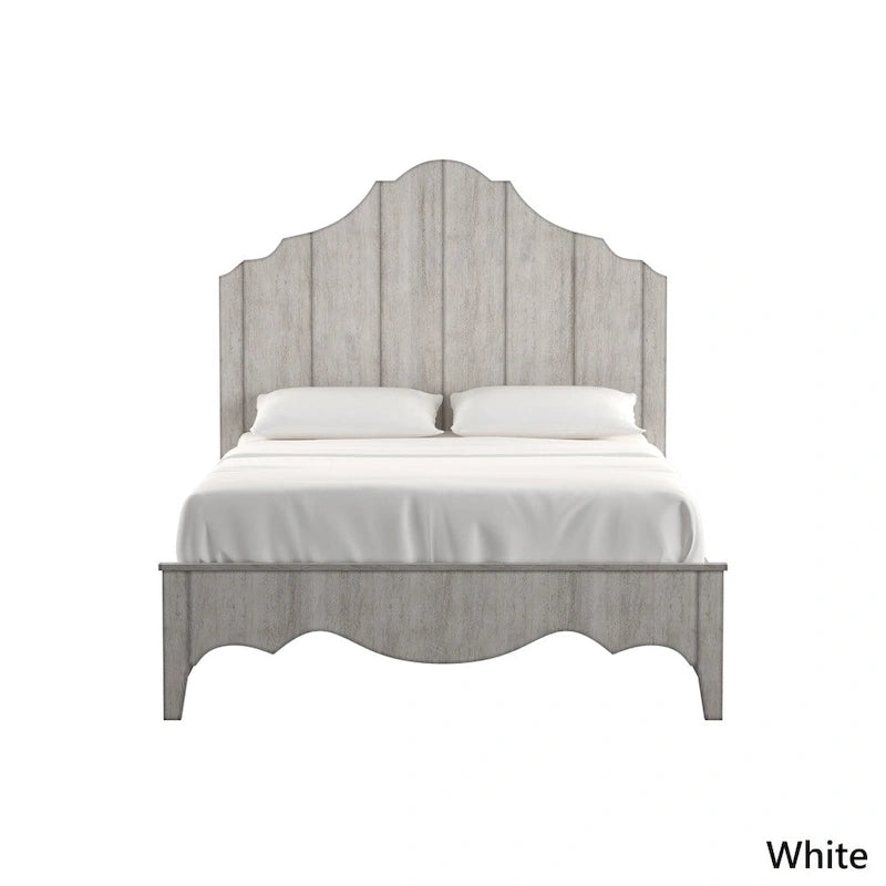 Ediline Antique-finish Scalloped Panel Bed by iNSPIRE Q Classic