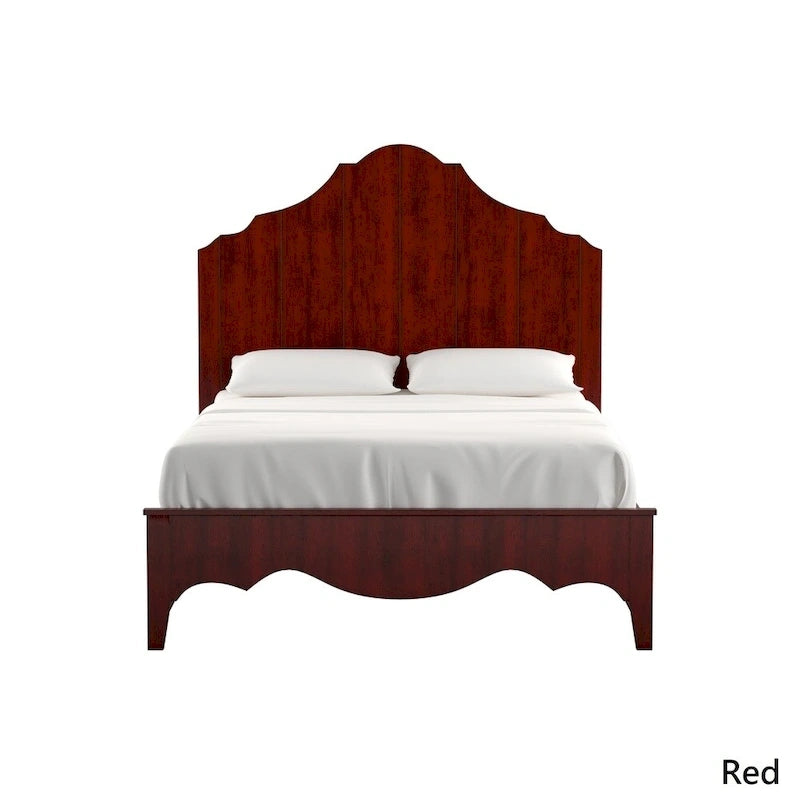 Ediline Antique-finish Scalloped Panel Bed by iNSPIRE Q Classic