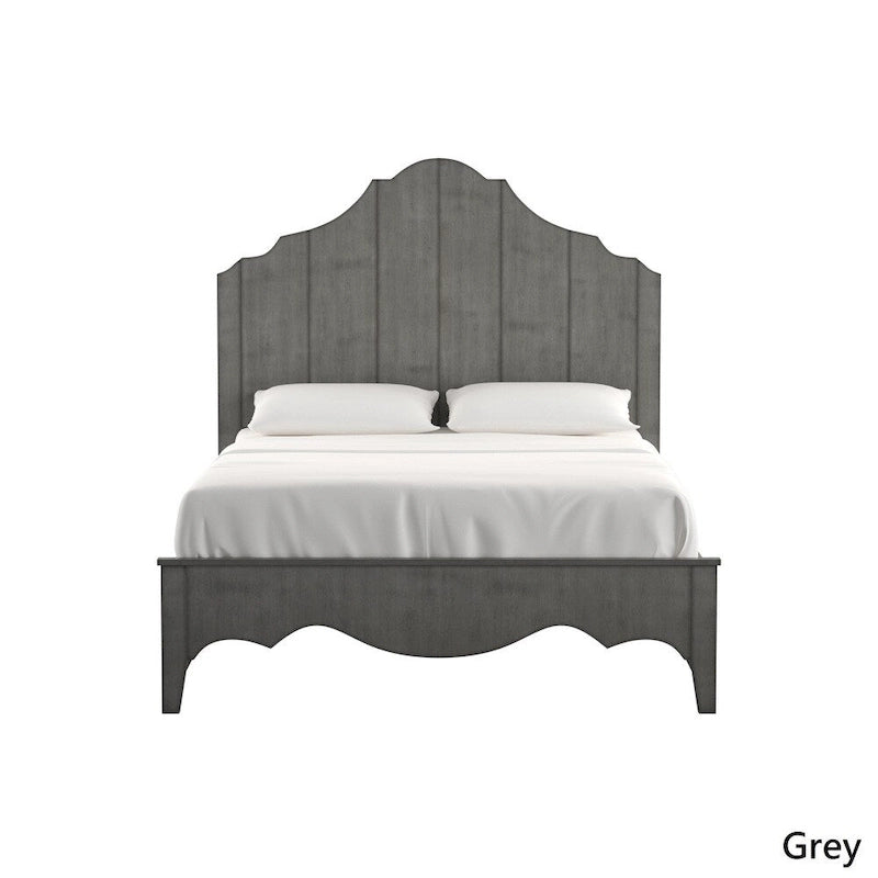 Ediline Antique-finish Scalloped Panel Bed by iNSPIRE Q Classic