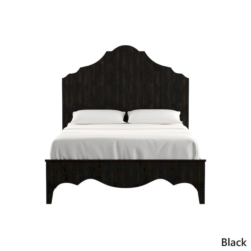 Ediline Antique-finish Scalloped Panel Bed by iNSPIRE Q Classic