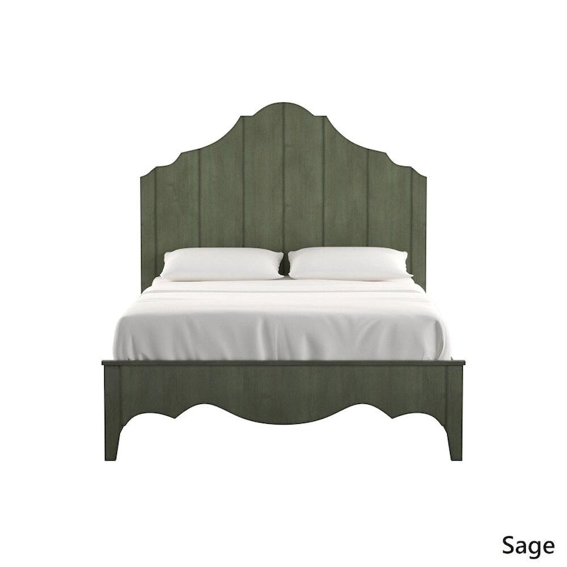 Ediline Antique-finish Scalloped Panel Bed by iNSPIRE Q Classic
